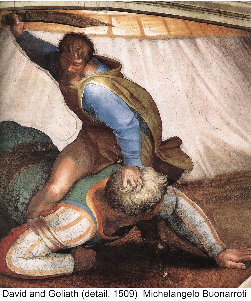 David and Goliath (detail, 1509) Michelangelo Buonarroti